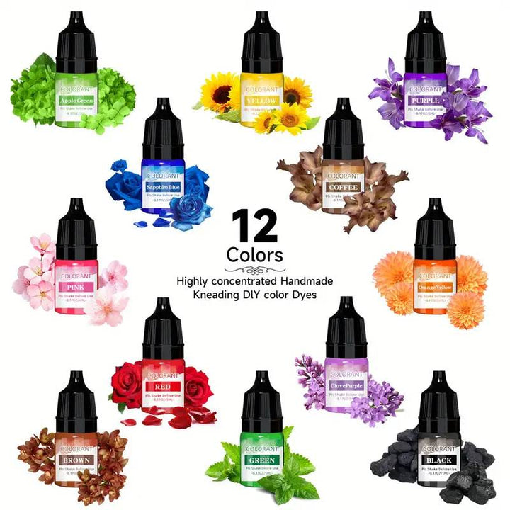 12-Color High-Concentration Soap Making Dye Set