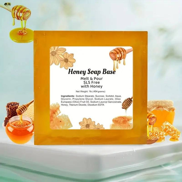 Golden Honey Glow: Glycerin Melt-and-Pour 250g Soap Base