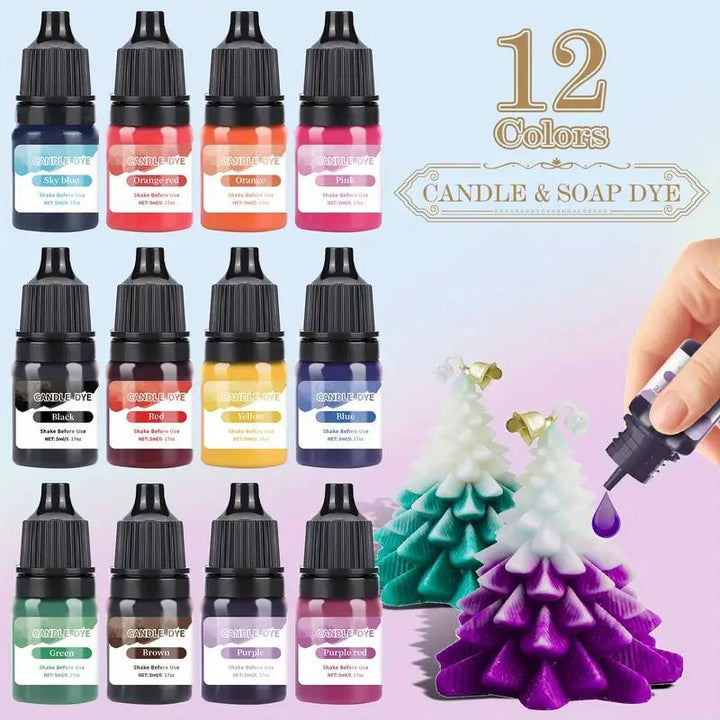 Spectrum Glow — 12-Colour Liquid Dye for Soap Artistry