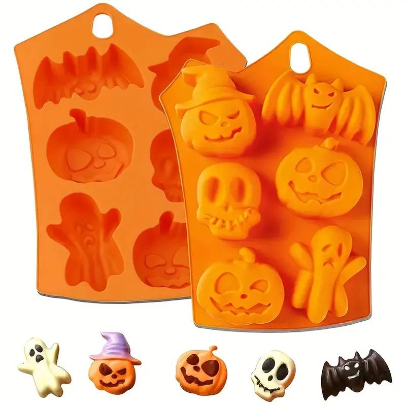 Haunted Halloween Silicone Soap Mold – Bats, Ghosts & Pumpkins