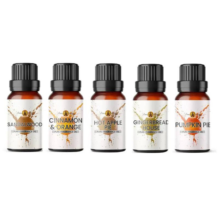 5-Bottle Fall & Halloween Fragrance Oil Set (10 ml)