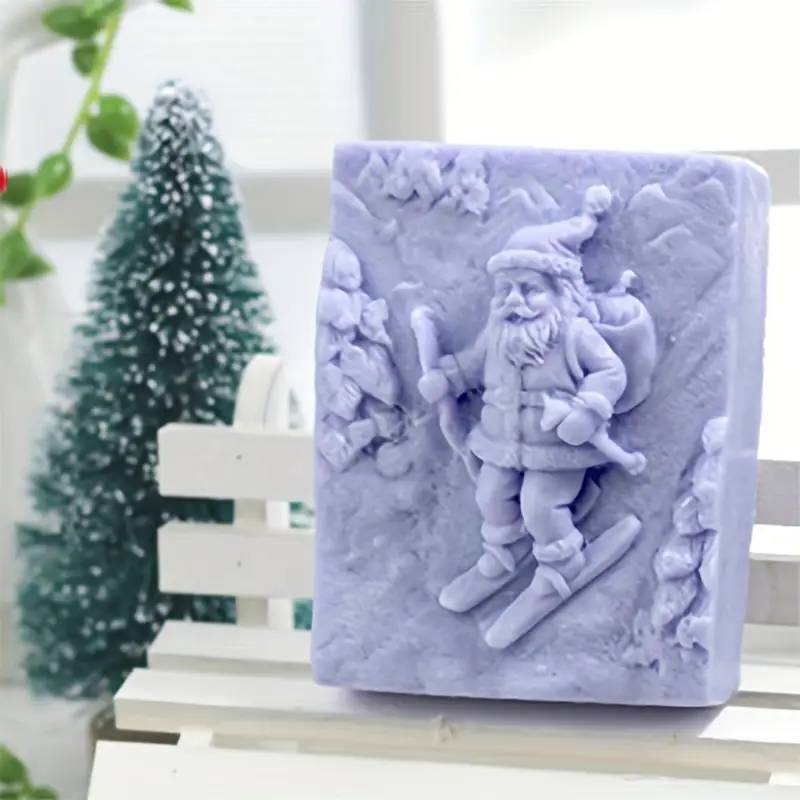 Yuletide Joy: Silicone Santa & Tree Soap Mould Duo
