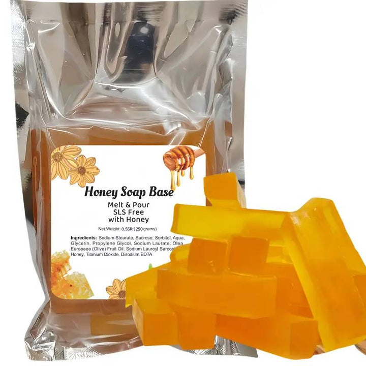 Golden Honey Glow: Glycerin Melt-and-Pour 250g Soap Base