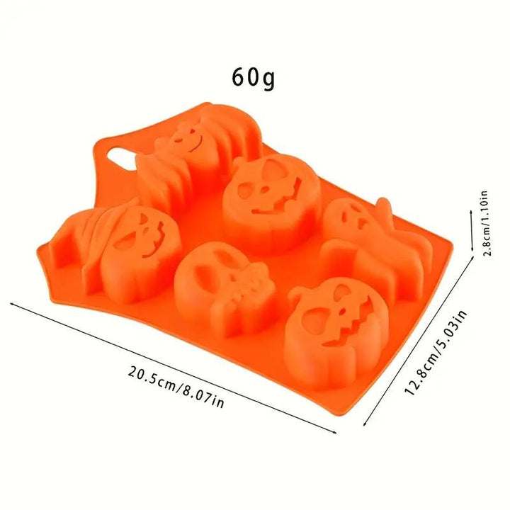Haunted Halloween Silicone Soap Mold – Bats, Ghosts & Pumpkins