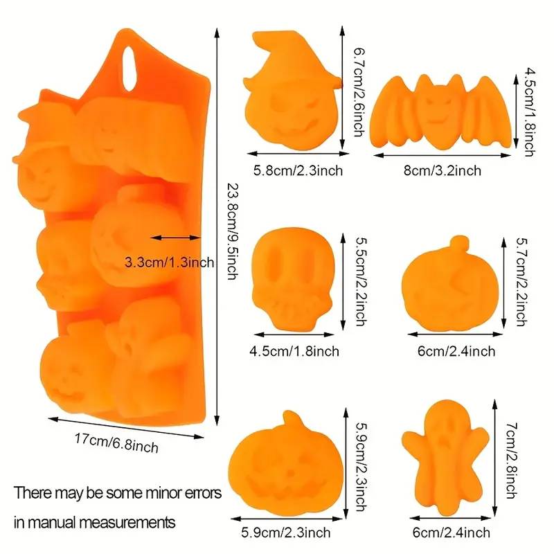 Haunted Halloween Silicone Soap Mold – Bats, Ghosts & Pumpkins