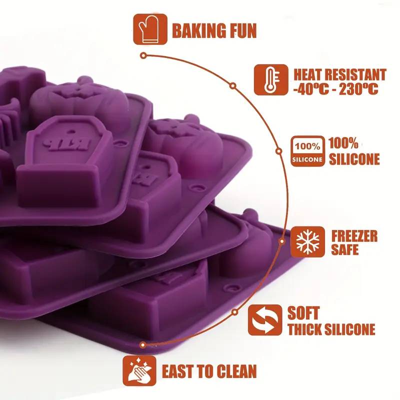 Haunted Manor Silicone Mold — Spooky Castle, Pumpkin & Ghost Motifs